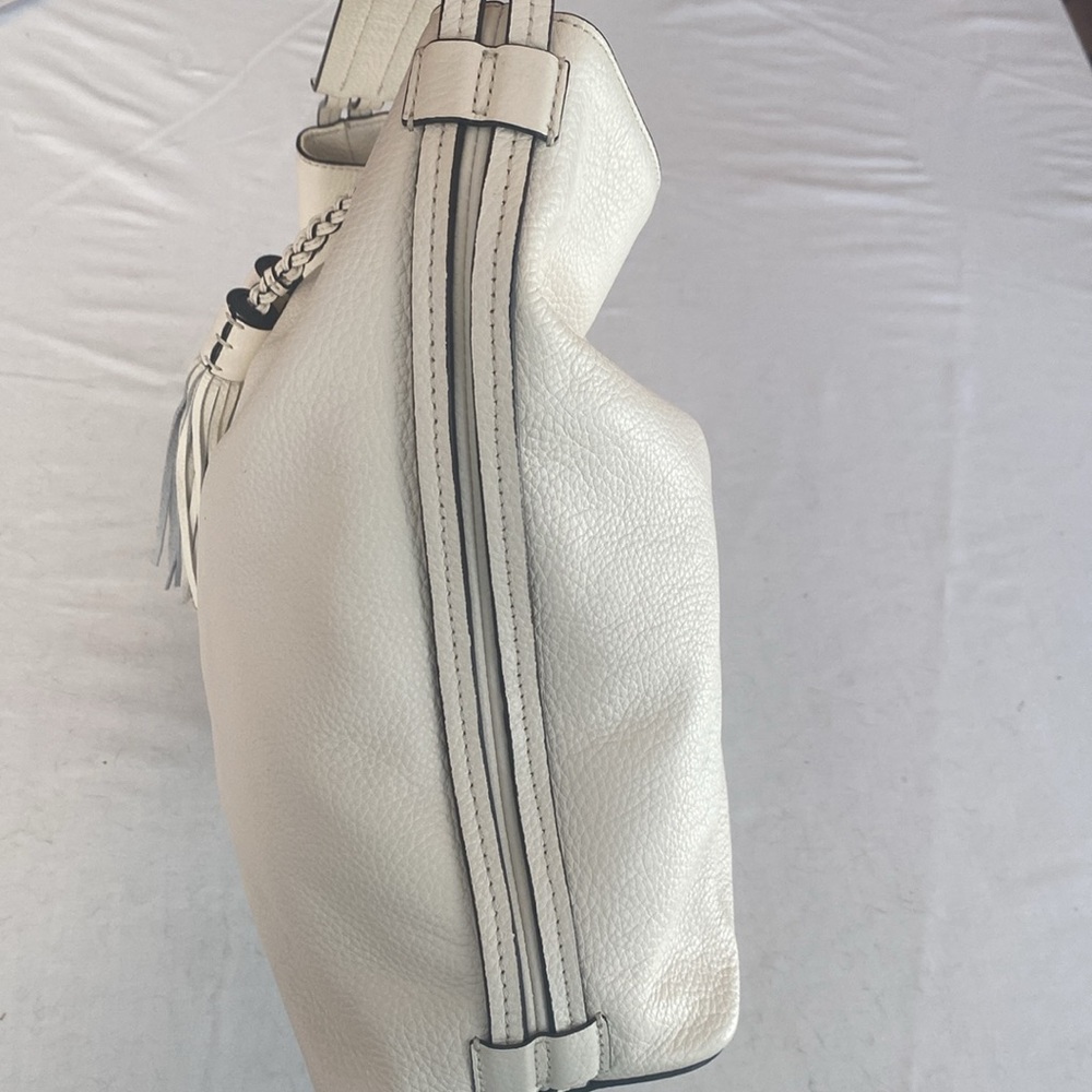 REBECCA MINKOFF Cream Ivory Leather Hobo Shoulder Bag EUC - Picture 7 of 15